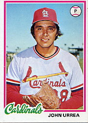 1978 Topps Baseball Cards      587     John Urrea RC